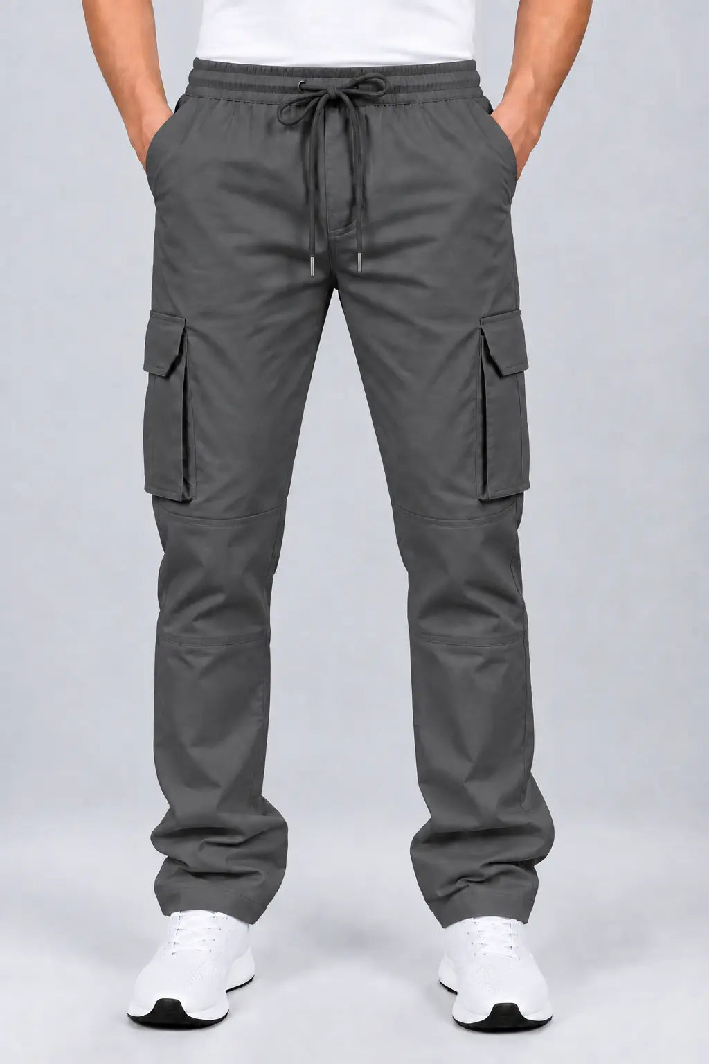6 Pockets Relaxed Fit Cargo - Grey