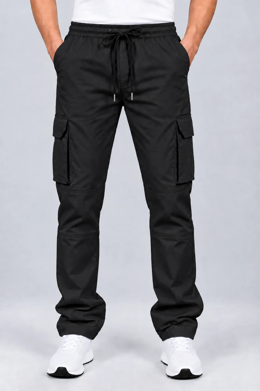 6 Pockets Relaxed Fit Cargo - Black