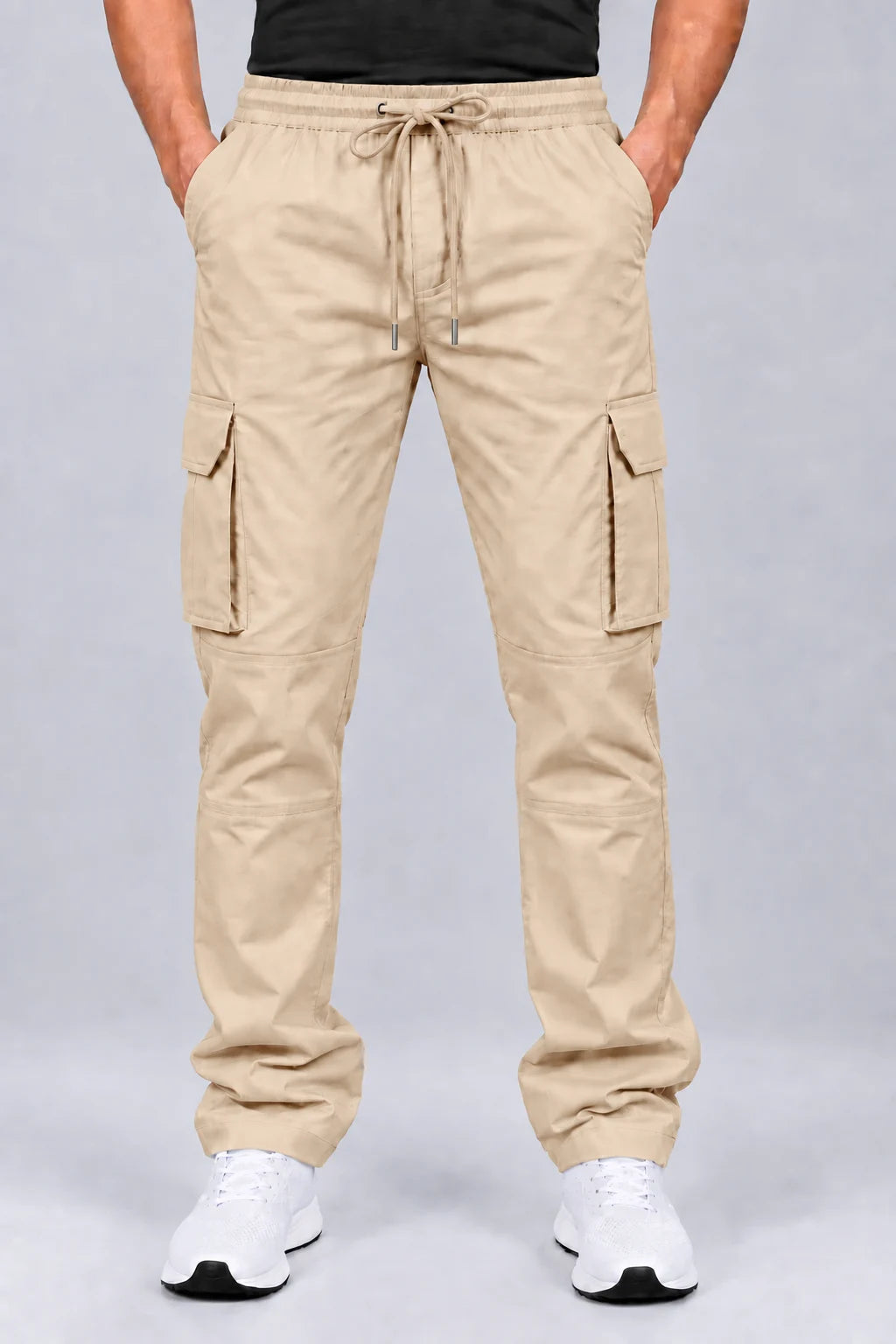 6 Pocket Relaxed Fit Cargo - Beige