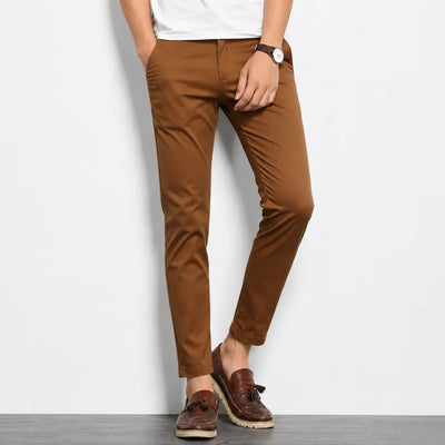 Dark Brown Cotton Chinos
