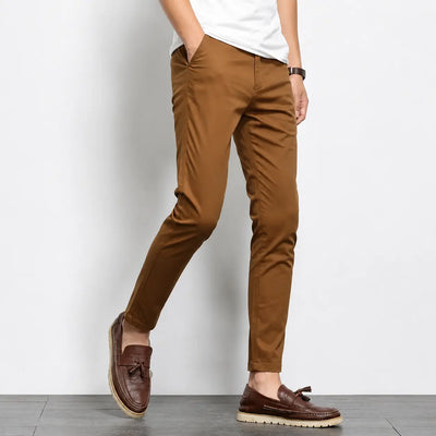 Dark Brown Cotton Chinos
