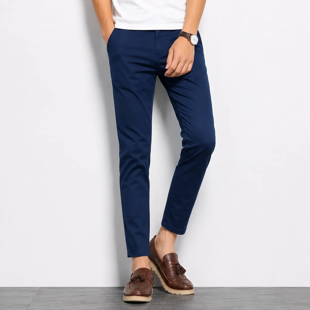Navy Blue Cotton Chino