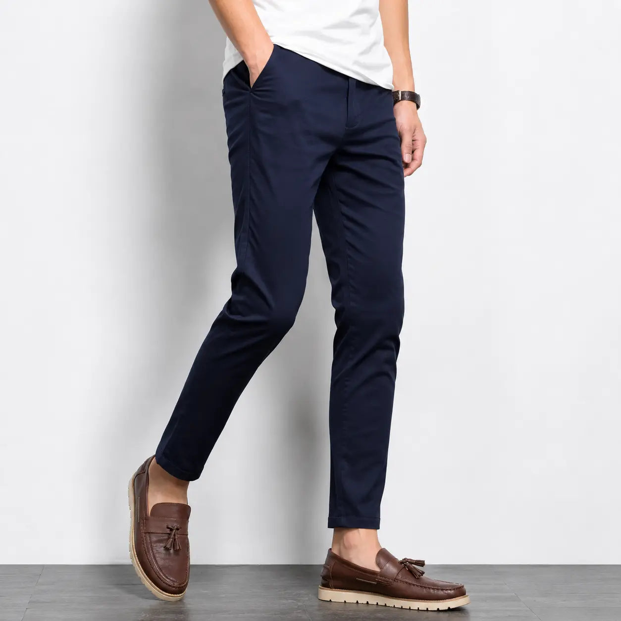 Navy Blue Cotton Chino