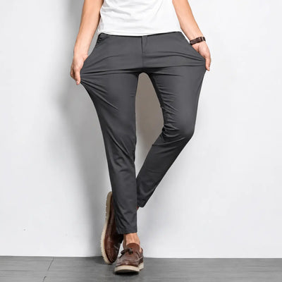 Charcoal Grey Cotton Chino
