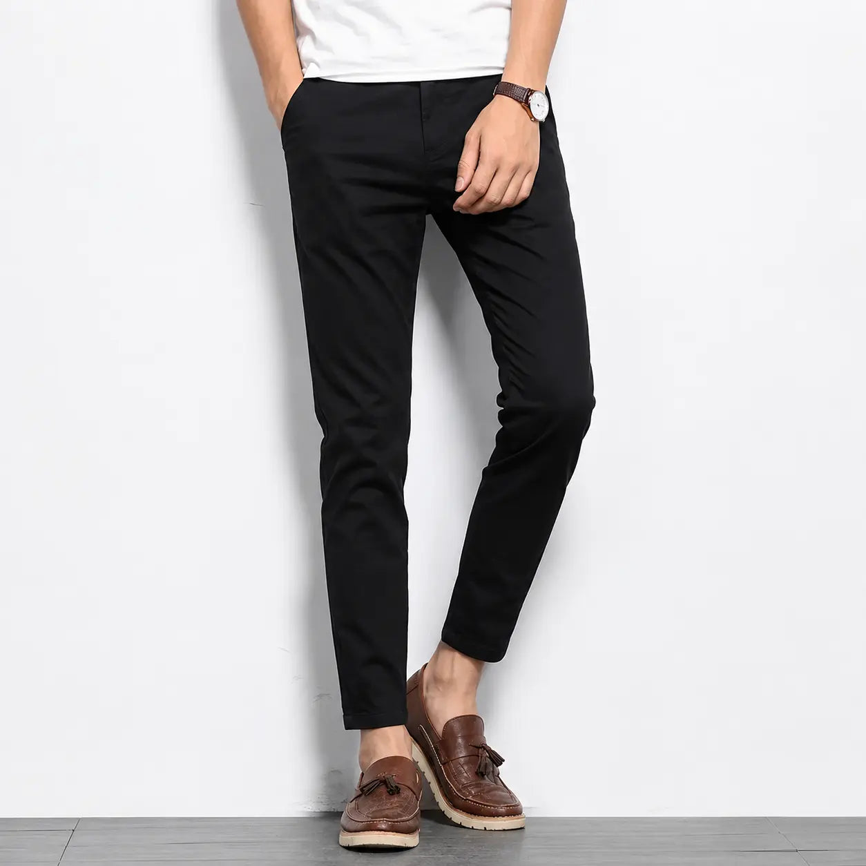 Premium Black Cotton Chino