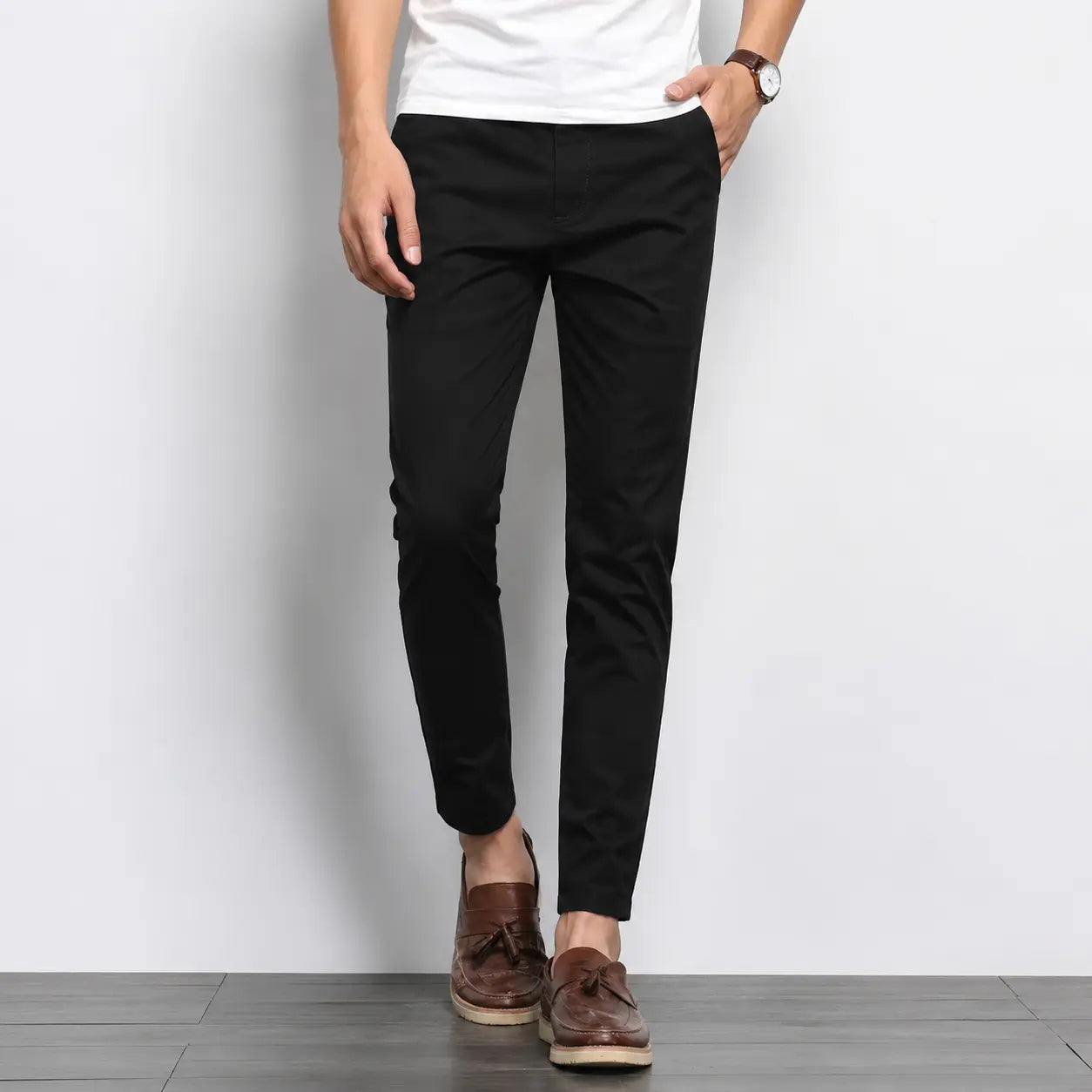 Premium Black Cotton Chino