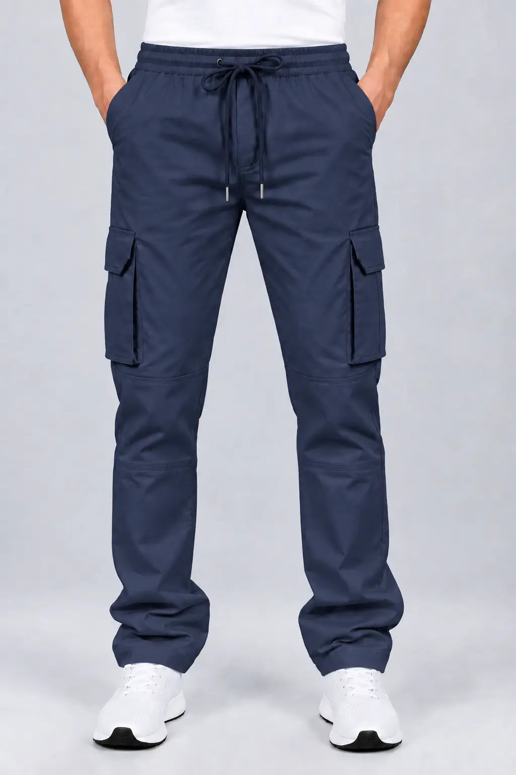 6 Pocket Relaxed Fit Cargo - Navy Blue