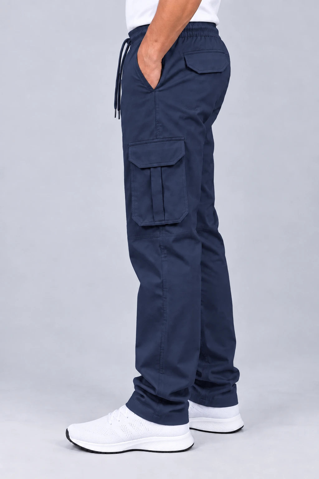 6 Pocket Relaxed Fit Cargo - Navy Blue