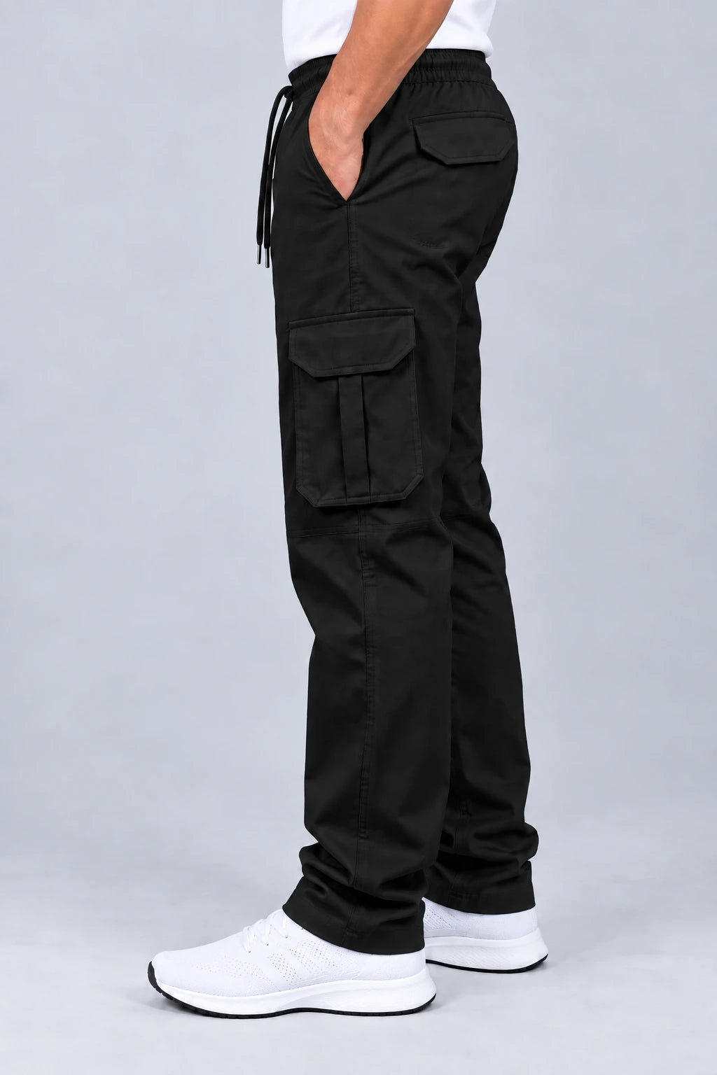 6 Pockets Relaxed Fit Cargo - Black