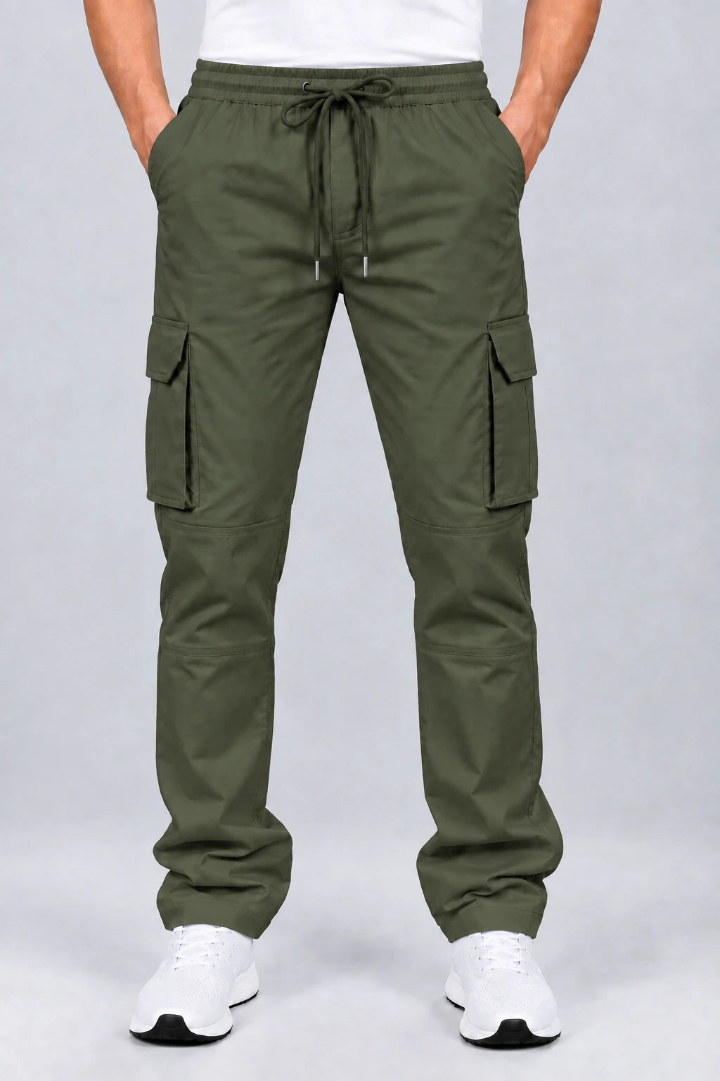 6 Pockets Relaxed Fit Cargo - Army Green