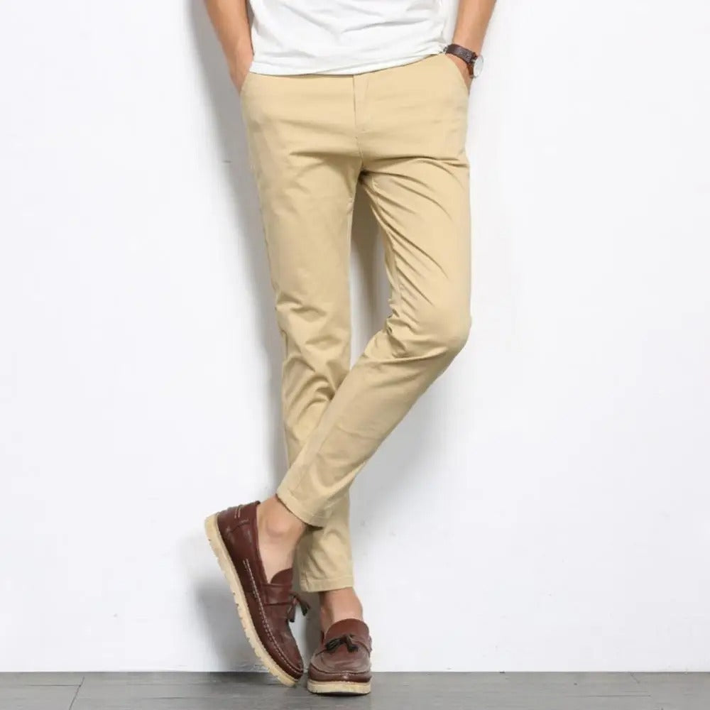 Men’s Beige Cotton Pants