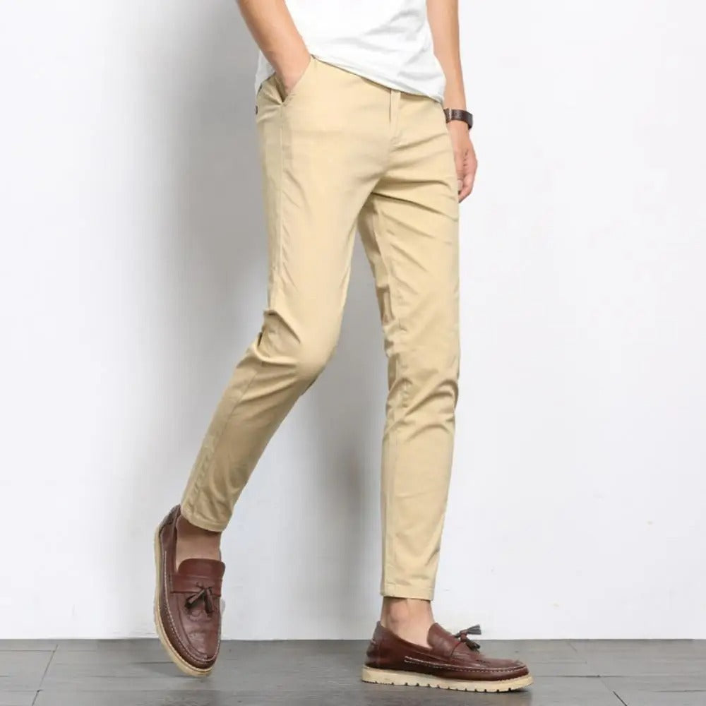 Men’s Beige Cotton Pants