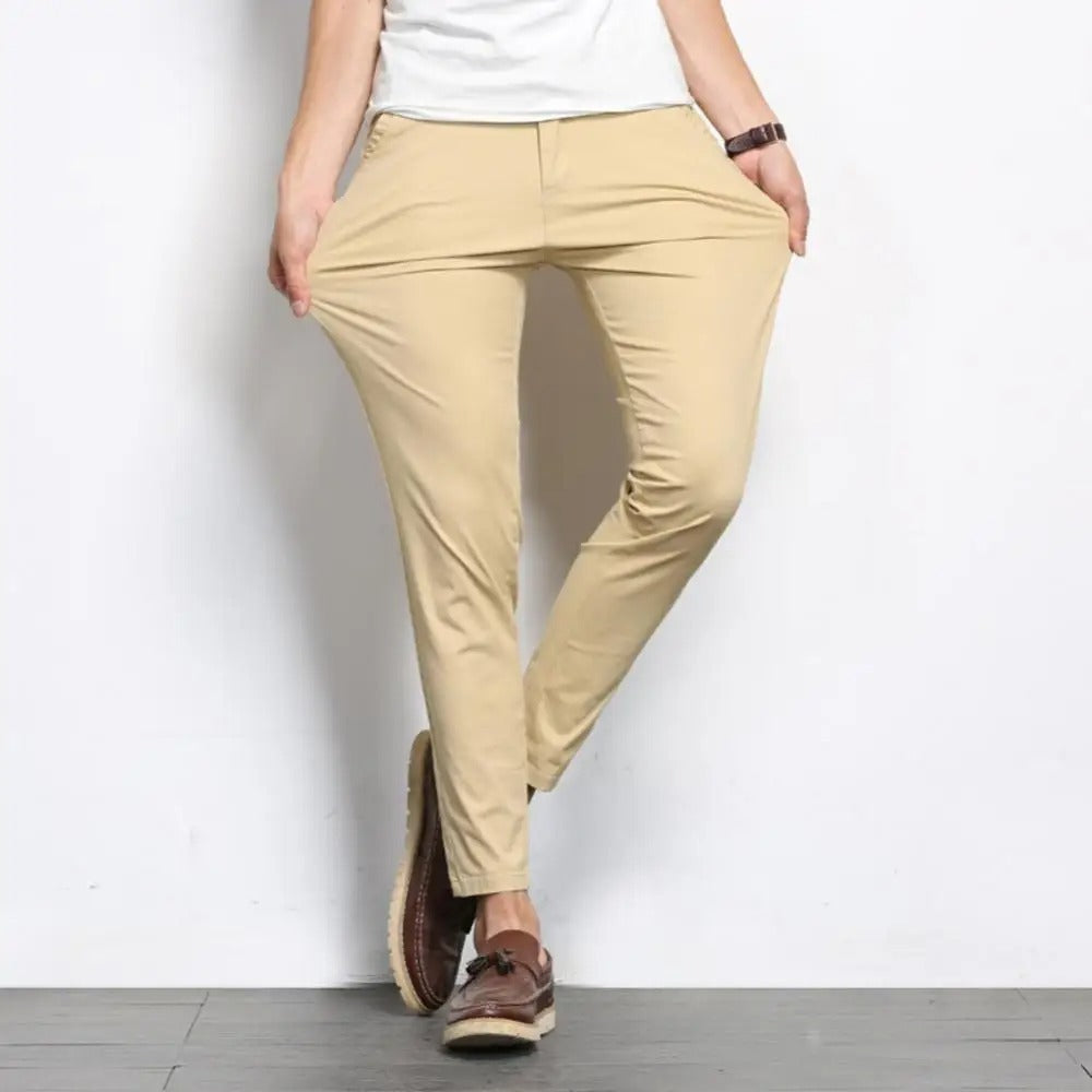 Men’s Beige Cotton Pants