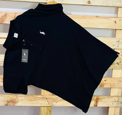 Men’s Black Casual Half-Sleeve Polo T-Shirt