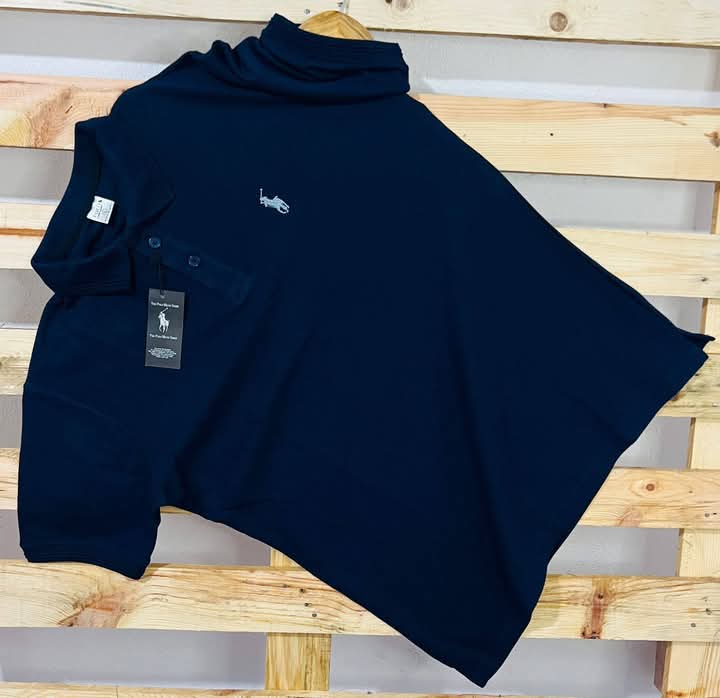 Men’s Blue Casual Half-Sleeve Polo T-Shirt