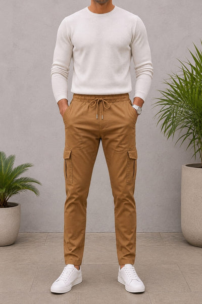 6-Pocket Relaxed Fit Cargo-Camel