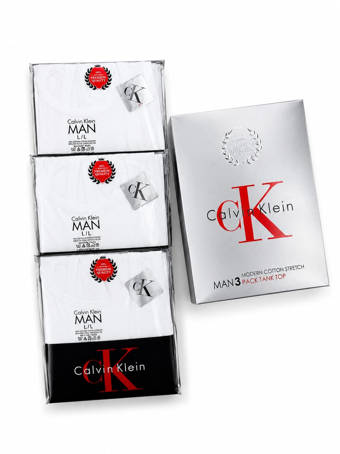 CK Vest Pack of 3 for men- Leftover pcs premium Quality